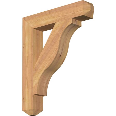 Ekena Millwork Funston Craftsman Smooth Bracket, Western Red Cedar, 3 1/2"W x 20"D x 24"H BKT04X20X24FST04SWR